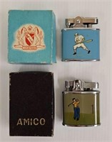 (2) Amico Japan Sports Motif Cigarette Lighters