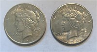 1926D & S Peace Silver Dollars