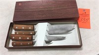 Virginia Hand Made knives inc. wood handle knives