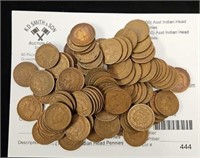 (100) Asst Indian Head Pennies