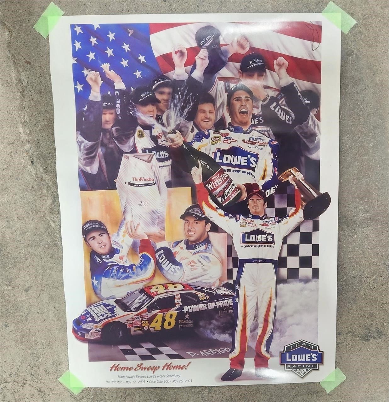2003 Jimmy Johnson Home Sweep Home Lowes Poster