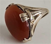 Sterling Silver & Carnelian Ring