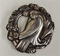 Norseland by Coro Dove Sterling Silver Brooch