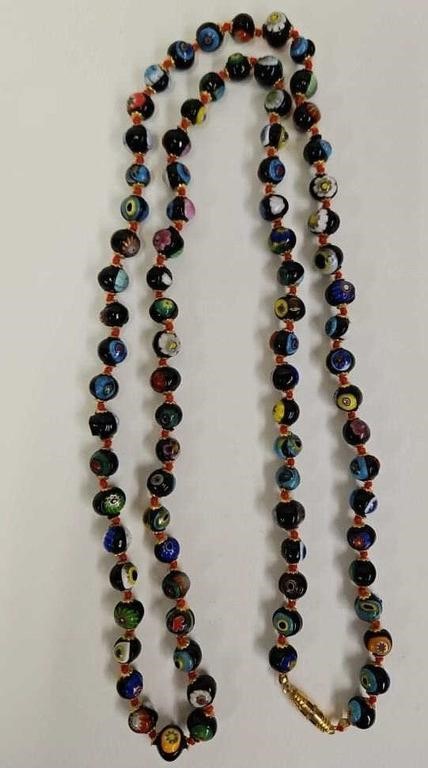 Murano glass beaded necklace