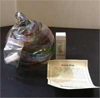 Beautiful hand blown glass aroma drop ball with