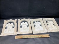 4 resin angel plaques
