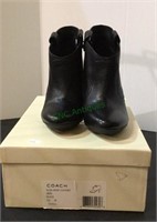 New marked Coach leather ankle boot heels. Size