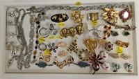 Lot Mostly Mid-Century Jewelry incl Silver