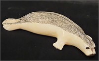 Carved Bone Seal (signed Silvk '81)