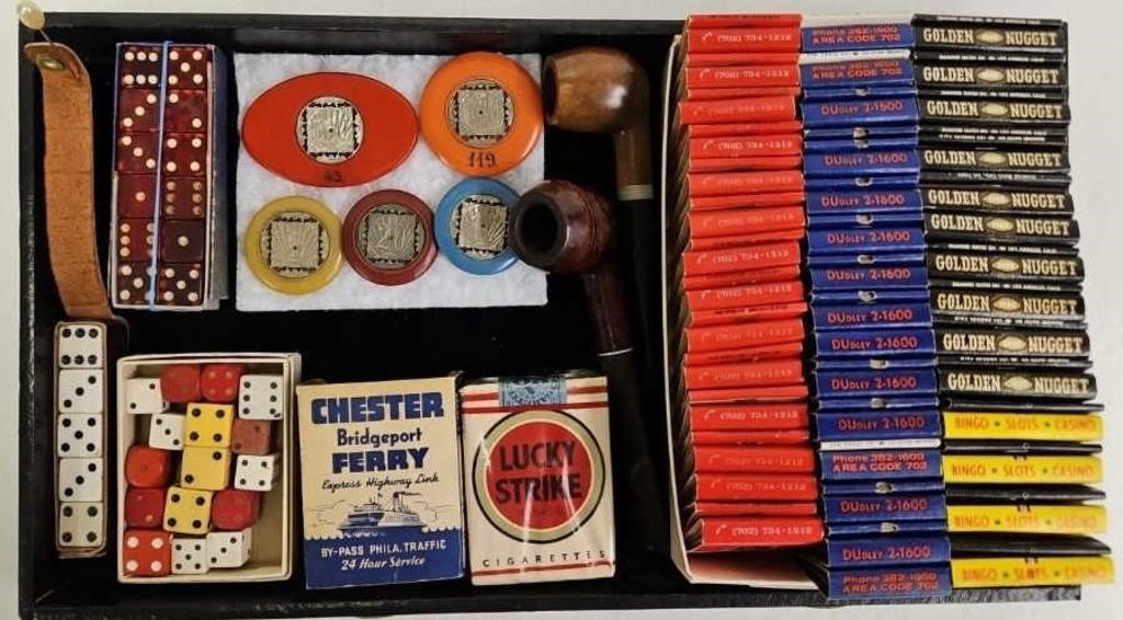 Lot Asst Gambling & Smoking Collectibles