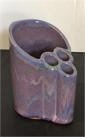 Blue desktop or countertop pottery pencil,