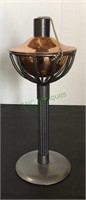 Tabletop tiki torch metal with brass insert for