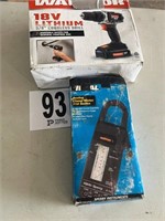 Clamp Meter & Cordless Drill