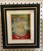 3D shadowbox with glass panels featuring Albert