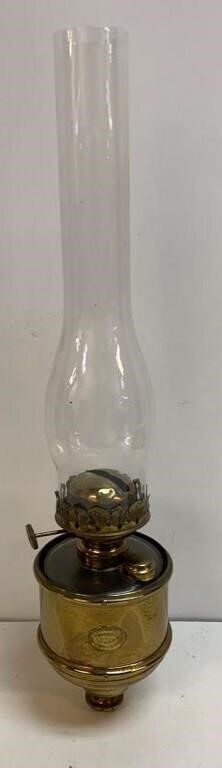 Williams & Page Victorian Brass Oil Lamp
