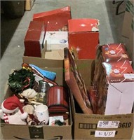 Three large boxes all with Christmas items!