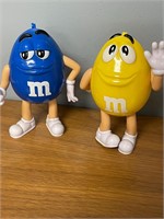 Yellow and Blue M&M Candy Dispenser