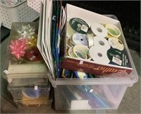 Lot includes one large plastic box of gift bags