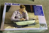 New in box lap desk with built-in light, soft