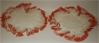 Pair of Hand Crocheted Doilies