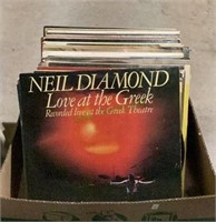 Box of LPs includes artists such as Neil