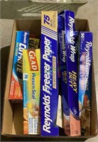 Box of kitchen papers/foil/wraps, etc.