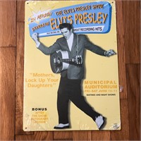 1998 Sealed Elvis Presley Show Metal Poster Sign