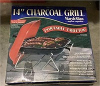 New in box 14 inch portable table top charcoal