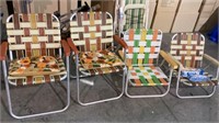 Aluminum outdoor chairs - two tall, two short -