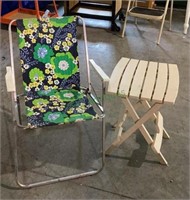 Outdoor aluminum patio chair with collapsible