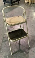 Vintage metal step stool - overall height 29