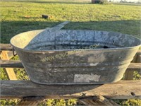 Galvanized oval tub