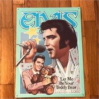 1995 Elvis Let Me Be Your Teddy Bear Metal Sign