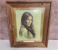 Bill Hampton Native American Indian Framed Picture