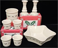 Longaberger Traditional Holly Pottery