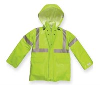NASCOArc Flash Rain Jacket with Hood  Lime Yellow