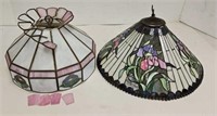 (2) Tiffany Style Leaded Stained Glass Lights