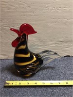 Art Deco Glass Rooster