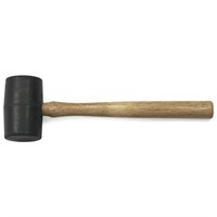 16 oz. Hickory Handle Rubber Mallet with 10 in. Ha