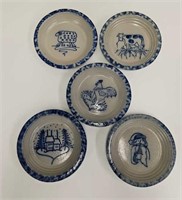 Eldreth Cobalt Blue Decorated Salt Glaze Plates