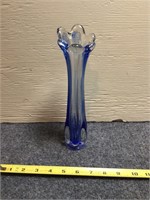 Glass Vase, Blue Tint