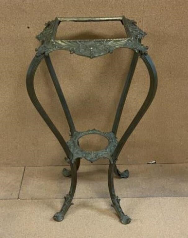 Ornate Solid Brass Antique Plant Stand