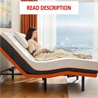 King Adjustable Bed Frame - Massage  Remote