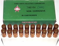 20 RDS.- NORINCO - 7.62 X 51 - (  .308 CAL. )