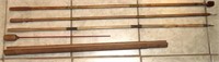 OLD WOODEN  CLEANING RODS + WOODEN  STOCK