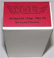 20 RDS. - WOLF - .38 SPECIAL CAL. 125 GR. TMJ  TC