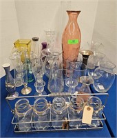 Large 25 Piece Glass Vase Lot