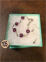 Jewelry bracelet & earrings as pictured 105
