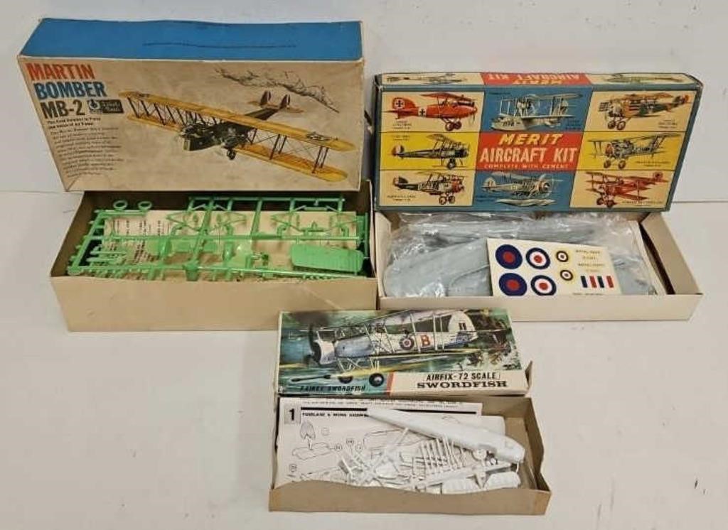 Aviation - (3) WWI Aircraft Model Kits