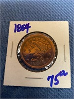 Liberty large penny 1854